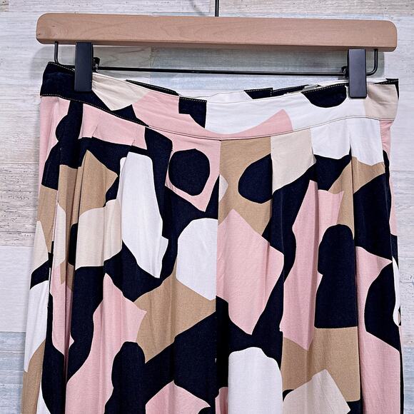 COREY LYNN CALTER Abstract Wide-Leg Pants Stretch Anthropologie Womens Small - Picture 7 of 11